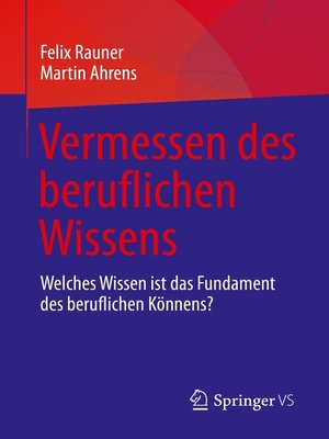 cover image of Vermessen des beruflichen Wissens